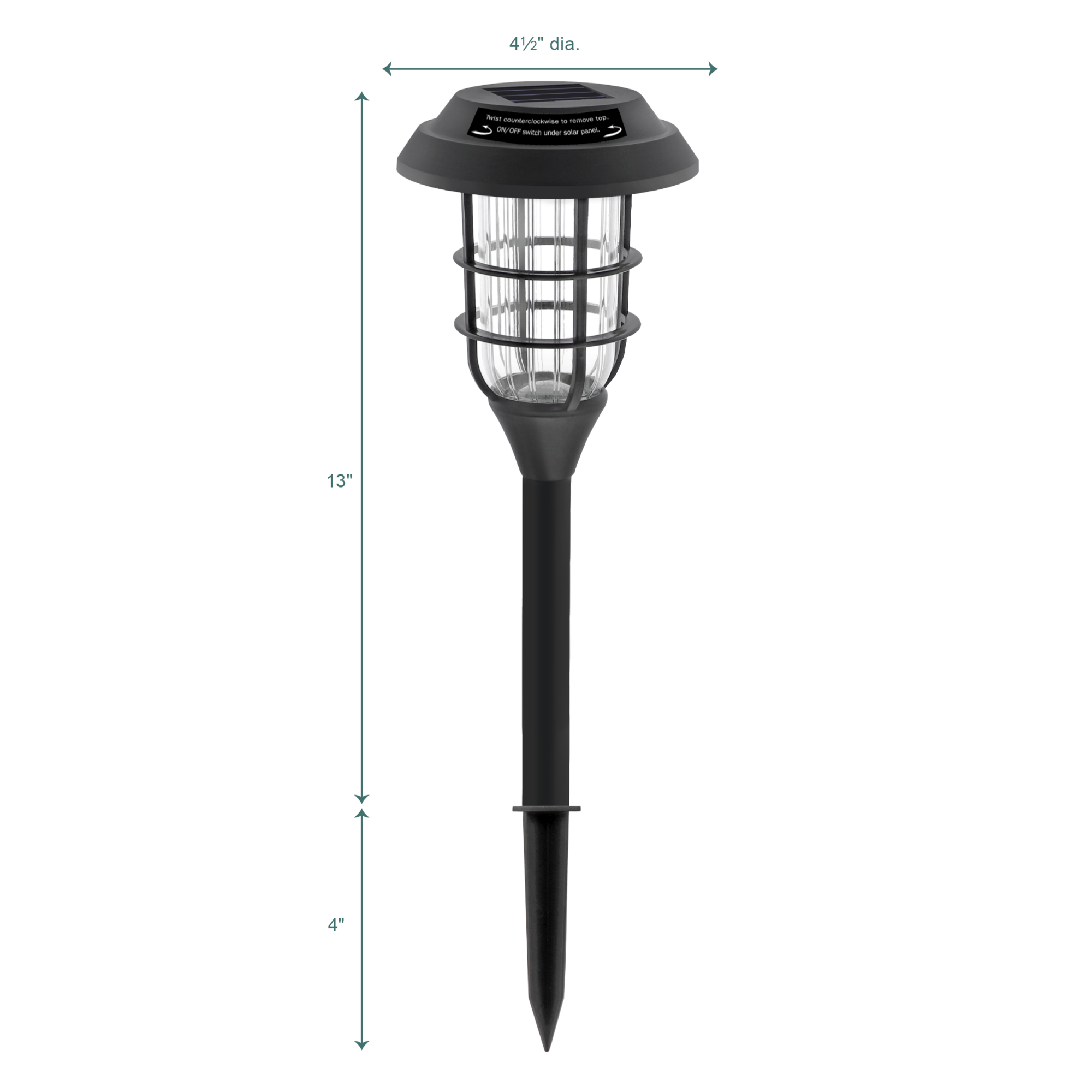 iZoom Sun Glow Solar Stake Light, Warm White LED, 8-Hr. Run Time, Model# WMSL45006